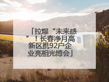 拉爆“未来感”！长春净月高新区携92户企业亮相光博会
