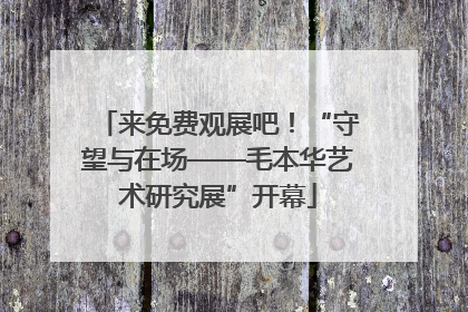 来免费观展吧！“守望与在场——毛本华艺术研究展”开幕