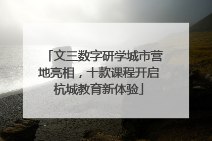 文三数字研学城市营地亮相，十款课程开启杭城教育新体验