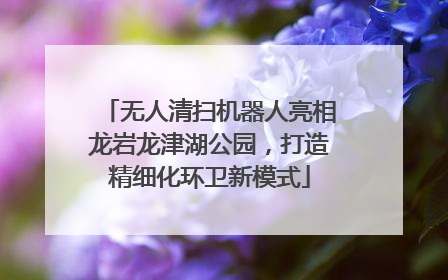 无人清扫机器人亮相龙岩龙津湖公园，打造精细化环卫新模式