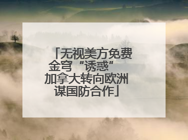 无视美方免费金穹“诱惑” 加拿大转向欧洲谋国防合作
