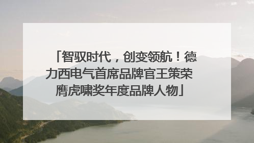 智驭时代，创变领航！德力西电气首席品牌官王策荣膺虎啸奖年度品牌人物