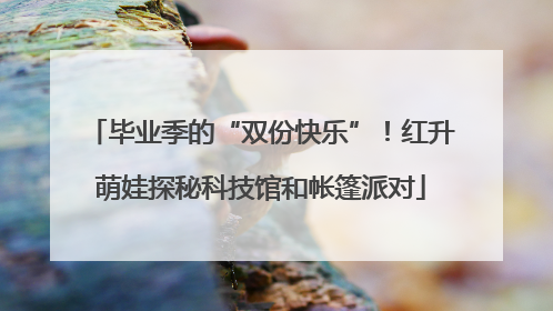 毕业季的“双份快乐”！红升萌娃探秘科技馆和帐篷派对