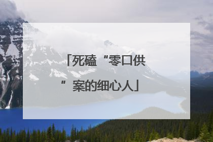 死磕“零口供”案的细心人