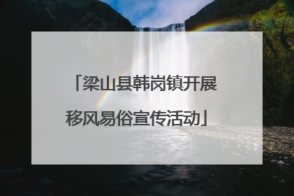梁山县韩岗镇开展移风易俗宣传活动