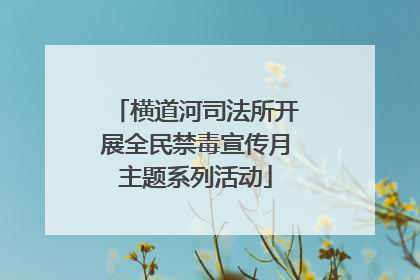 横道河司法所开展全民禁毒宣传月主题系列活动
