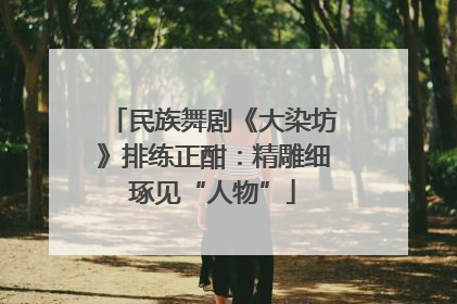 民族舞剧《大染坊》排练正酣：精雕细琢见“人物”