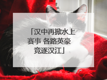 汉中再掀水上赛事 各路英豪竞逐汉江