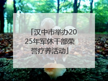 汉中市举办2025年军休干部荣誉疗养活动