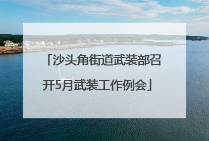 沙头角街道武装部召开5月武装工作例会