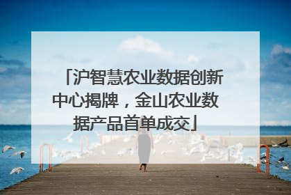 沪智慧农业数据创新中心揭牌，金山农业数据产品首单成交