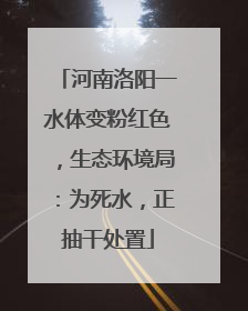 河南洛阳一水体变粉红色，生态环境局：为死水，正抽干处置
