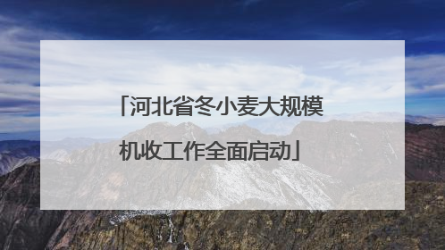 河北省冬小麦大规模机收工作全面启动