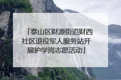 泰山区财源街道财西社区退役军人服务站开展护学岗志愿活动