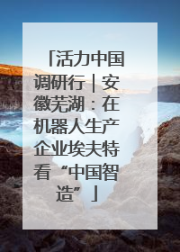 活力中国调研行｜安徽芜湖：在机器人生产企业埃夫特看“中国智造”