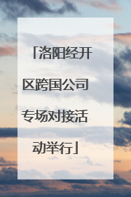 洛阳经开区跨国公司专场对接活动举行