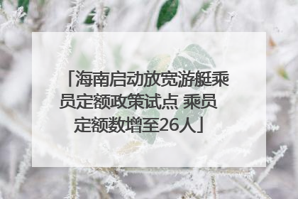 海南启动放宽游艇乘员定额政策试点 乘员定额数增至26人