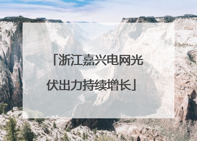 浙江嘉兴电网光伏出力持续增长