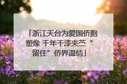 浙江天台为爱国侨胞塑像 千年干漆夹苎“留住”侨界温情