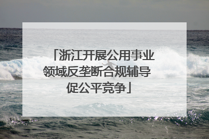 浙江开展公用事业领域反垄断合规辅导 促公平竞争