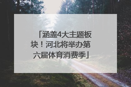 涵盖4大主题板块！河北将举办第六届体育消费季