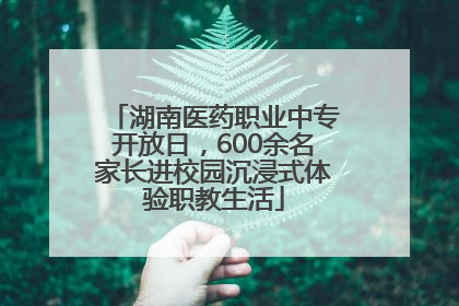 湖南医药职业中专开放日，600余名家长进校园沉浸式体验职教生活