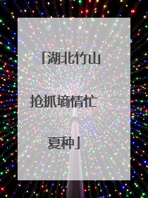 湖北竹山抢抓墒情忙夏种