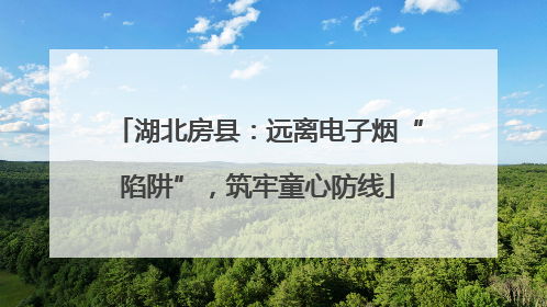 湖北房县：远离电子烟“陷阱”，筑牢童心防线