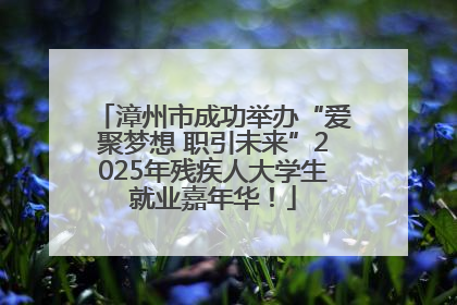 漳州市成功举办“爱聚梦想 职引未来”2025年残疾人大学生就业嘉年华！