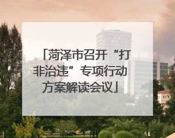 菏泽市召开“打非治违”专项行动方案解读会议