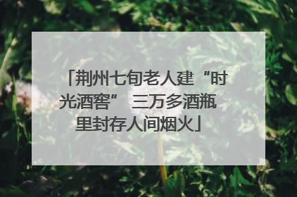 荆州七旬老人建“时光酒窖” 三万多酒瓶里封存人间烟火
