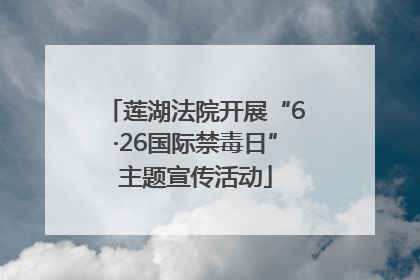 莲湖法院开展“6·26国际禁毒日”主题宣传活动