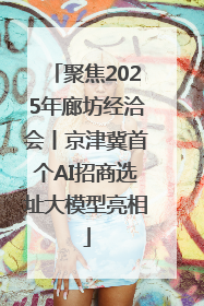 聚焦2025年廊坊经洽会丨京津冀首个AI招商选址大模型亮相