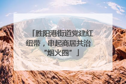 胜阳港街道党建红纽带，串起商居共治 “烟火圈”