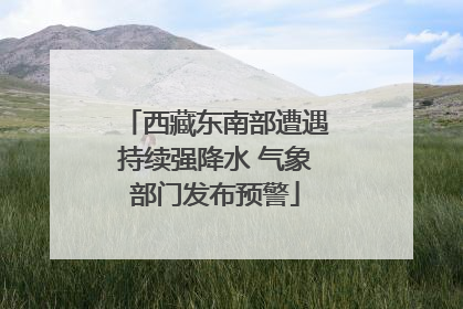 西藏东南部遭遇持续强降水 气象部门发布预警