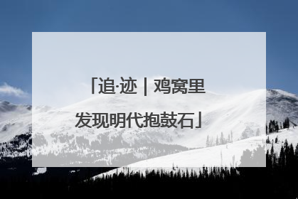 追·迹｜鸡窝里发现明代抱鼓石
