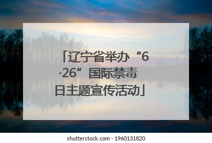 辽宁省举办“6·26”国际禁毒日主题宣传活动