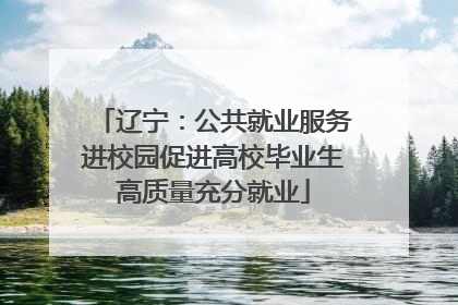 辽宁：公共就业服务进校园促进高校毕业生高质量充分就业