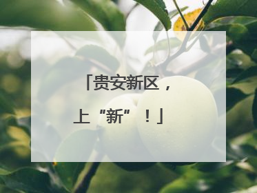 贵安新区，上“新”！