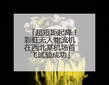 超短距起降！彩虹无人物流机在西北某机场首飞试验成功