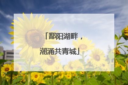 鄱阳湖畔，潮涌共青城