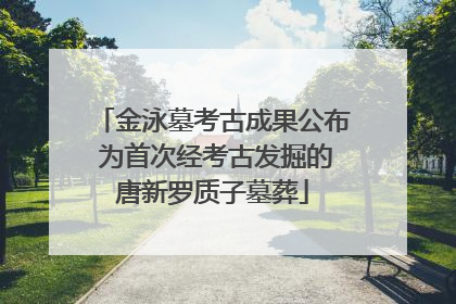 金泳墓考古成果公布 为首次经考古发掘的唐新罗质子墓葬