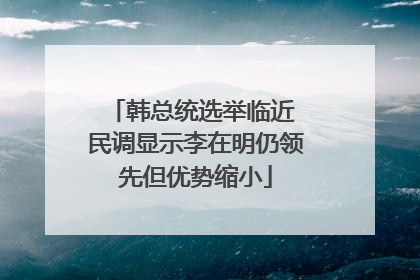 韩总统选举临近 民调显示李在明仍领先但优势缩小