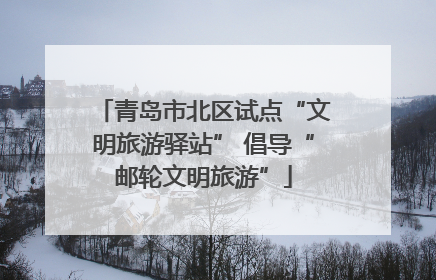 青岛市北区试点“文明旅游驿站” 倡导“邮轮文明旅游”