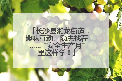 长沙县湘龙街道：趣味互动、隐患找茬……“安全生产月”里这样学！