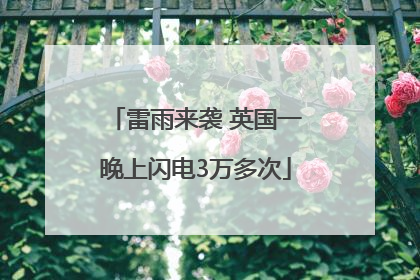 雷雨来袭 英国一晚上闪电3万多次