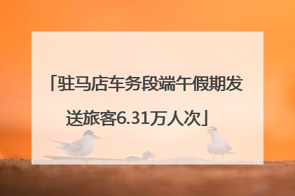 驻马店车务段端午假期发送旅客6.31万人次