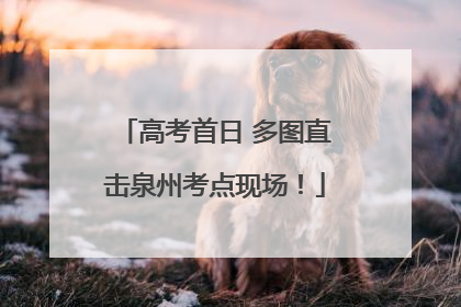 高考首日 多图直击泉州考点现场！