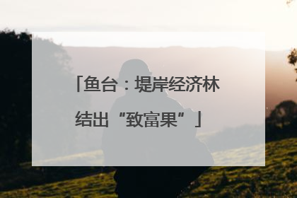 鱼台：堤岸经济林结出“致富果”