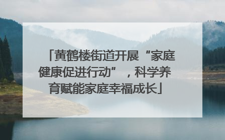 黄鹤楼街道开展“家庭健康促进行动”，科学养育赋能家庭幸福成长